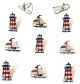 Eyelet Outlet Shape Brads 12 Per Pkg Boat and Lighthouse