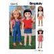 Simplicity 14 Inch Doll Clothes ONE SIZE