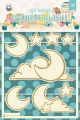 P13 Die Cut Chipboard Embellishments 4 inch X6 inch Good Night 03 12 Per Pkg