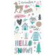 Feelin Frosty Chipboard Stickers 6 Inch X12 Inch