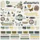 Simple Vintage Weathered Garden Cardstock Stickers Combo