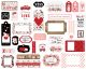 Echo Park Cardstock Ephemera 33 Per Pkg Frames and Tags Hello Valentine
