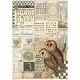 Stamperia Rice Paper Sheet A4 Owls Alchemy