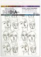 Dina Wakley Media Collage Tissue Paper 7.5 Inch X10 Inch 20 Per Pkg Church Doodles