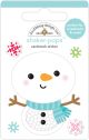Doodlebug Shaker Pops 3D Stickers Snow Cute