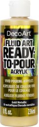 DecoArt FluidArt Ready To Pour Acrylic Paint 8oz Gold Metallic
