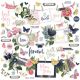 Simple Vintage Indigo Garden Cardstock Stickers 12 inch X12 inch Banners