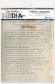 Dina Wakley Media Typed Ledgers 12 Per Sheets Set 2 1 pack of 1 piece