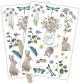 Craft Consortium Rub On Transfers 2 Per Pkg Wildflower Meadow