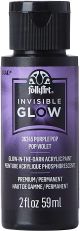 Folkart Invisible Glow Acrylic Paint 2oz Purple Pop