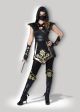 Womens Elite Ninja Mystique Costume Black and Gold Small