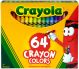 Crayola Crayons Assorted Colors Pack Non Peggable 1 Pack of 64 Pieces
