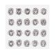 David Tutera Illusion Wax Seal Heart Stickers Silver