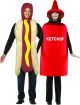Rasta Imposta Hot Dog And Ketchup Couples Costume Set red