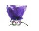Kbw Women s Winter Wonderland Middle Feathers Venetian Mask Purple and Silver
