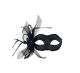 Kbw Women s feather and Veil Eye Mask Black