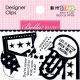 Oh My Stars Collection Designer Clips Black and White