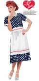 Fun World Women s Licensed I Love Lucy Polka Dot Dress Blue Small 6 8 