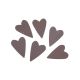 Rusted Tin Folk Heart 1.5 Inches 6 Pieces