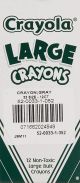 Crayola Bulk Crayons Large Size Gray 1 Pack of 1 Piece
