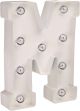Darice Light Up White Marquee Letters Letter M 9.875 inches