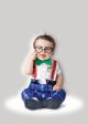 InCharacter Baby Boy s Nursery Nerd Costume White and Blue Large 18 24 Months