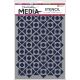 Ranger Dina Wakley Media Stencil Almost Ikat 1 Pack Of 1 Piece