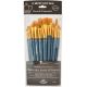 Royal Langnickel Golden Taklon Angular Variety Pack Brush Set