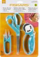 Fiskars Garment Sewing Fashion Starter Set 3pcs Rotary Cutter Thread Snips and Scissors