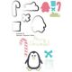 Sizzix Holiday Collection Framelits Die And Repositionable Rubber Stamp Set Penguin And Candy Cane