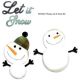 Sizzix Basic Grey Snowmen And Let It Snow Bigz And Sizzlits Dies 1 Pack 1 Piece