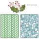 Sizzix Basic Grey Alpine Pattern And Flowers Set Embossed Folders And Sizzlits Die