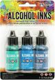 Ranger Tim Holtz Alcohol Ink .5oz 3PkgTealBlue Spectrum