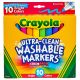 Crayola UltraClean Color Max Broad Line Washable MarkersBright Colors 10Pkg