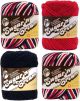 Spinrite Lily Sugar n Cream Limited Edition 100 Percent Cotton Yarn Curated 4 Pack Red White and Blue Red Bright Navy