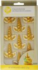 Wilton Unicorn Ears And Horn Icing Decorations Gold 0.88 Oz 9 Count 1 Pack of 1 Piece