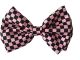 Halloween Wholesalers Bowtie Black and Pink Check