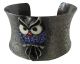 Halloween Wholesalers Metal Wristband with Owl and Stones
