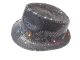 Halloween Wholesalers Light Up LED Hat with Sequin Black