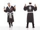 Halloween Wholesalers Stripped Robe Black and White