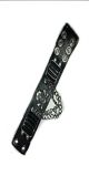 Halloween Wholesalers Wrist Band with Skull Crossbones Chains Black