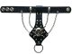 Halloween Wholesalers Wrist Band with Skull Crossbones Chains Ring