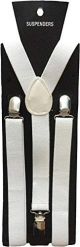 Halloween Wholesalers Suspenders White Glitter