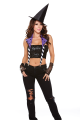 Halloween Wholesalers Rebel Suspender Costumes Black and Purple