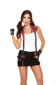 Halloween Wholesalers Rebel Suspender Costumes White and Green