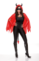 Halloween Wholesalers Wicked Ways Cape Kit Red and Black