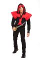 Halloween Wholesalers ? Pirate Assassin Black and Red Costume one size fits Most