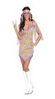 Halloween Wholesalers Happy Hippie colourful Cape and Eye Mask