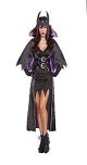 Halloween Wholesalers Malice Queen Costume Black and Purple.Medium