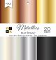 Single Sided Cardstock Stack 6 X 6 Inches Metallics Foil Solid 6 Colors